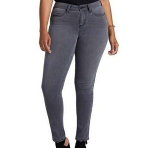NYDJ Women's Curves 360 Boost Gray Fitted Ankle Jeans